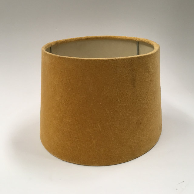 LAMPSHADE, 1960s 70s (Small) - Mustard Yellow Velvet